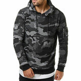 Men's Fleece Warm Hoodie Hooded Camouflage Sweatshirt Pullover Coat Tops Jacket
