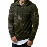 Men's Fleece Warm Hoodie Hooded Camouflage Sweatshirt Pullover Coat Tops Jacket