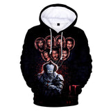 Pennywise Halloween Party Hoodies 3d for Kid Men Pop Harajuku Halloween Costume Idea Sweatshirt Cotton Plus Streetwear Drop Ship