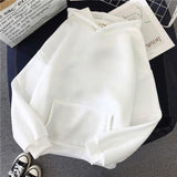 Harajuku Hoodies for Girls Cat Tom Mouse Jerry White&pink Hooded Tops Women's Sweatshirt Long-sleeved Winter Tops Women Hoodies