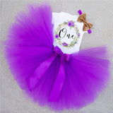 My Little Baby Girl First 1st Birthday Party Dress Cute Pink Tutu Cake Outfits Infant Dresses Baby Girls Baptism Clothes 0-12M