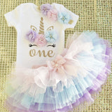 My Little Baby Girl First 1st Birthday Party Dress Cute Pink Tutu Cake Outfits Infant Dresses Baby Girls Baptism Clothes 0-12M