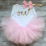 My Little Baby Girl First 1st Birthday Party Dress Cute Pink Tutu Cake Outfits Infant Dresses Baby Girls Baptism Clothes 0-12M