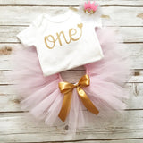 My Little Baby Girl First 1st Birthday Party Dress Cute Pink Tutu Cake Outfits Infant Dresses Baby Girls Baptism Clothes 0-12M