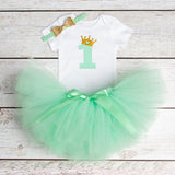 My Little Baby Girl First 1st Birthday Party Dress Cute Pink Tutu Cake Outfits Infant Dresses Baby Girls Baptism Clothes 0-12M