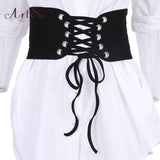 Women Ultra Super Wide Belt Elastic Corset Belt Fashion Wide Waist Belt Ladies Clothing Female White Decorations ASDR60746