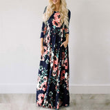 Women Summer Floral Print Maxi Dress 2019 White Boho Beach Dress Women Evening Party Long Dress Plus Size Vestidos Female
