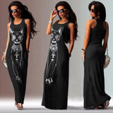 Women Summer Floral Print Maxi Dress 2019 White Boho Beach Dress Women Evening Party Long Dress Plus Size Vestidos Female