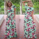 Women Summer Floral Print Maxi Dress 2019 White Boho Beach Dress Women Evening Party Long Dress Plus Size Vestidos Female