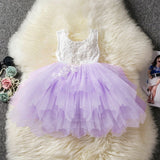 Toddler Girl Baby Clothing Dresses Baby 1 Year Birthday Christening Lace Girls Tulle Dress Kids Infant Party Cake Smash Outfit