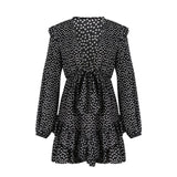 hirigin 2020 Women Dress Boho Floral Ruffle Short Mini Dress Summer Knot Sexy V-Neck Party Holiday Dress Femme vestido de mujer