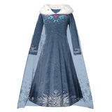 Autumn Winter Elsa Dress Girl Princess Cosplay Snow Queen 2 White  Long  Sleeve Mesh Prom Gown Carnival Party Costumes for Kids