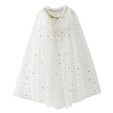 Autumn Winter Elsa Dress Girl Princess Cosplay Snow Queen 2 White  Long  Sleeve Mesh Prom Gown Carnival Party Costumes for Kids