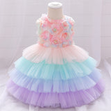 Sequin Dress for Girl Baby Christening Gown First 1st Birthday Dress Party Girl Baby Clothing Toddler Clothes Infant Vestidos