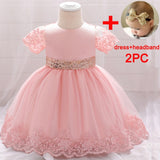 Sequin Dress for Girl Baby Christening Gown First 1st Birthday Dress Party Girl Baby Clothing Toddler Clothes Infant Vestidos