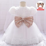 Sequin Dress for Girl Baby Christening Gown First 1st Birthday Dress Party Girl Baby Clothing Toddler Clothes Infant Vestidos