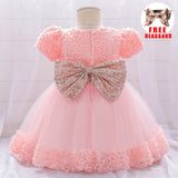 Sequin Dress for Girl Baby Christening Gown First 1st Birthday Dress Party Girl Baby Clothing Toddler Clothes Infant Vestidos