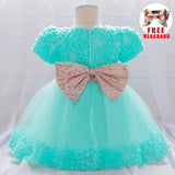 Sequin Dress for Girl Baby Christening Gown First 1st Birthday Dress Party Girl Baby Clothing Toddler Clothes Infant Vestidos