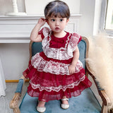 2021 Summer Sequin Big Bow Baby Girl Dress 1st Birthday Party Wedding Dress For Girl Palace Princess Evening Dresses Kid Clothes
