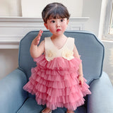 2021 Summer Sequin Big Bow Baby Girl Dress 1st Birthday Party Wedding Dress For Girl Palace Princess Evening Dresses Kid Clothes