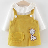 NEW Newborn Infant Baby Girls Kids Autumn Winter Dress Kids Christmas Floral Cherry Dot Cotton Bow Dress Outfits Set Clothes