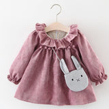 NEW Newborn Infant Baby Girls Kids Autumn Winter Dress Kids Christmas Floral Cherry Dot Cotton Bow Dress Outfits Set Clothes