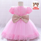 Sequin Dress for Girl Baby Christening Gown First 1st Birthday Dress Party Girl Baby Clothing Toddler Clothes Infant Vestidos