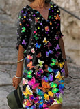 2021 Printed Loose Satin Night Dress Women's Fashion Casual Vintage Spring Summer All-match Plus Size Beach Dresses Vestidos