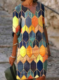 2021 Printed Loose Satin Night Dress Women's Fashion Casual Vintage Spring Summer All-match Plus Size Beach Dresses Vestidos