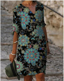 2021 Printed Loose Satin Night Dress Women's Fashion Casual Vintage Spring Summer All-match Plus Size Beach Dresses Vestidos