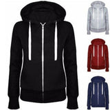 Bigsweety Classic Women Hoodies Overcoat New Spring Autumn Zipper Hooded Sweatshirts Hoody Jacket Womens Coat Pockets Outerwear
