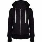 Bigsweety Classic Women Hoodies Overcoat New Spring Autumn Zipper Hooded Sweatshirts Hoody Jacket Womens Coat Pockets Outerwear