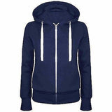 Bigsweety Classic Women Hoodies Overcoat New Spring Autumn Zipper Hooded Sweatshirts Hoody Jacket Womens Coat Pockets Outerwear