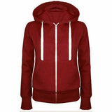 Bigsweety Classic Women Hoodies Overcoat New Spring Autumn Zipper Hooded Sweatshirts Hoody Jacket Womens Coat Pockets Outerwear